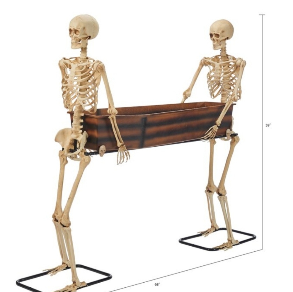 Skeletons carrying coffin halloween decoration